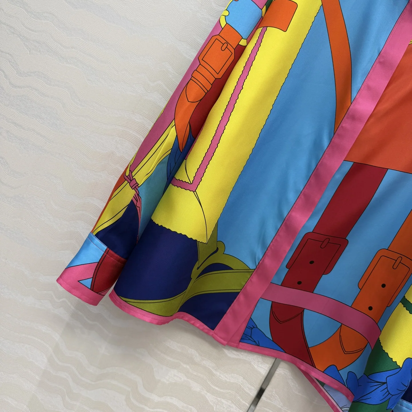 에르메스 체인 링크 프린트 실크 셔츠 상세 이미지 5