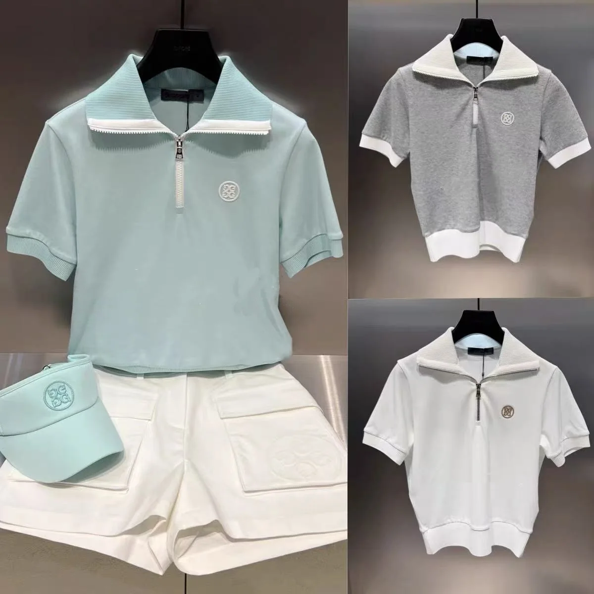 지포어 반소매 하프지퍼 카라 티셔츠 여성 골프웨어 153282