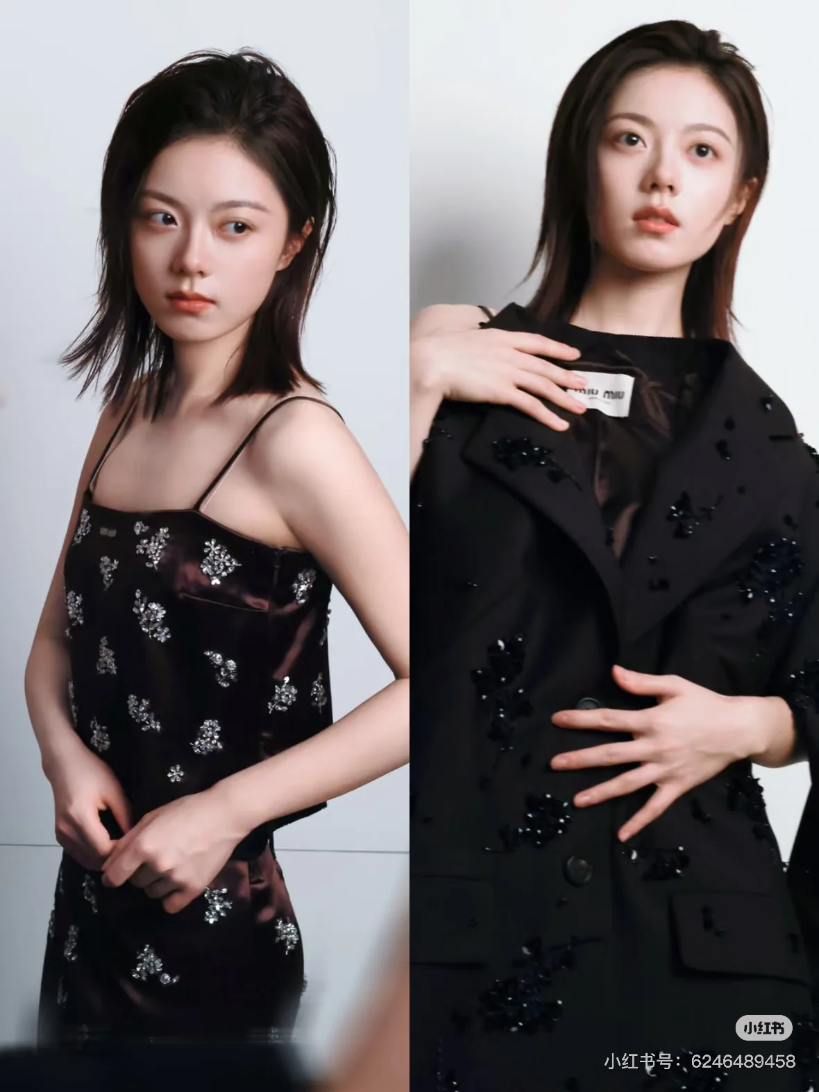 미우미우 핸드메이드 비즈 장식 여성 자켓 상세 이미지 5