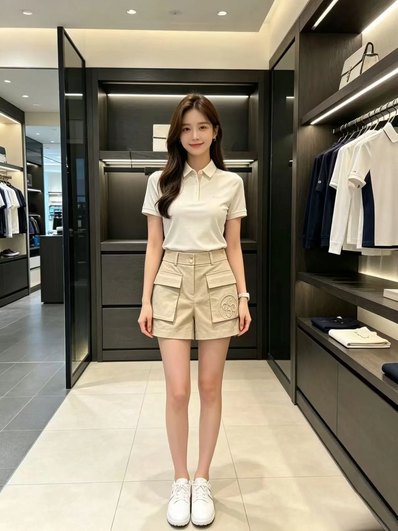 지포어 여성 여름용 반바지 상세 이미지 2