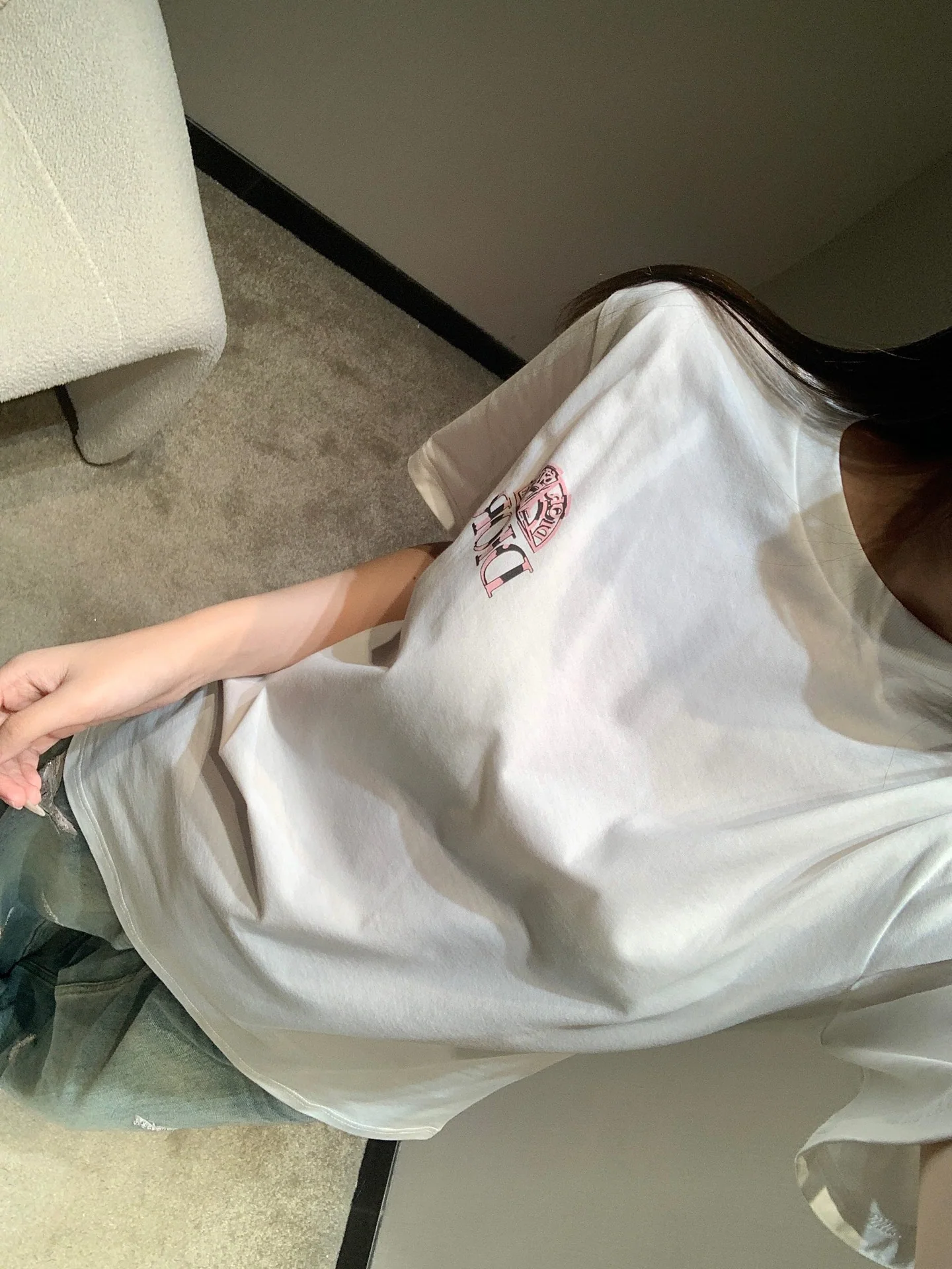 디올 레터 프린트 반팔 티셔츠 26 SS 상세 이미지 5