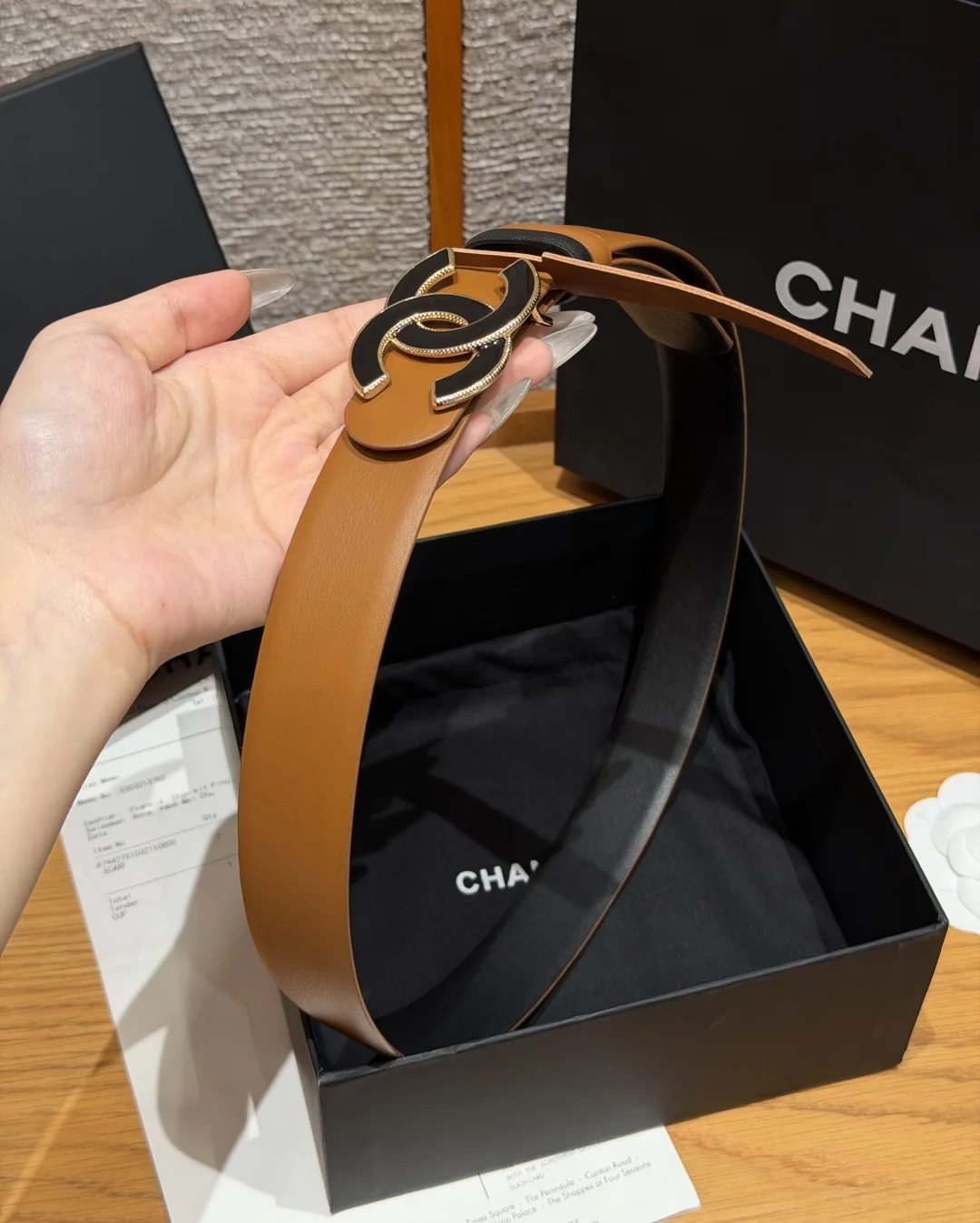 샤넬 산투르 리버서블 카프스킨 벨트 상세 이미지 4