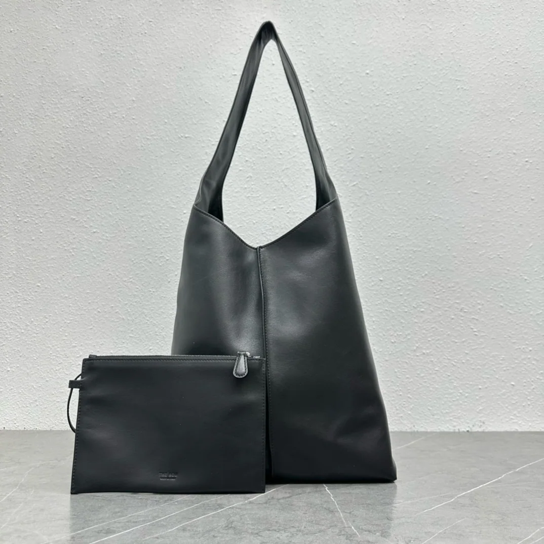 더로우 빈들 스티치 가죽 핸드백 TR-142