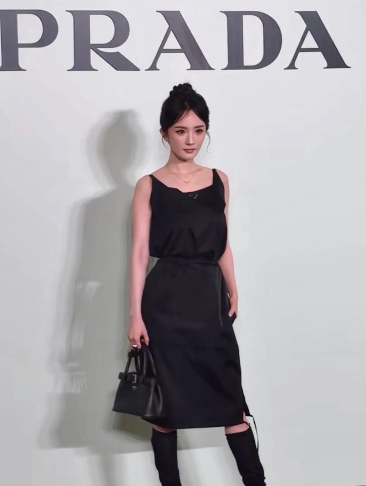 프라다 리사이클 나일론 U넥 베스트 원피스 151795