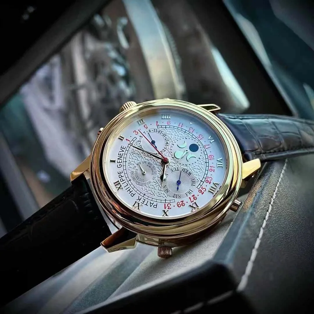 파텍필립 프리미엄 워치 쿼츠 레더스트랩 스틸 레플리카 44150 Patek Philippe 상세 이미지 8