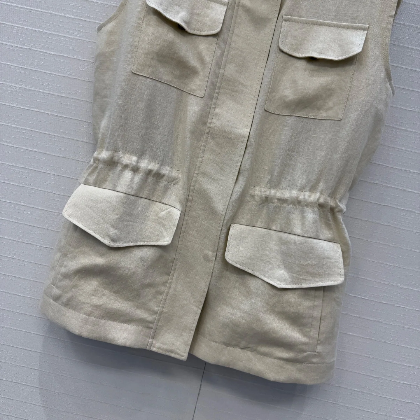 자켓 로로피아나 린넨 조절 허리 여성 자켓 상세 이미지 5