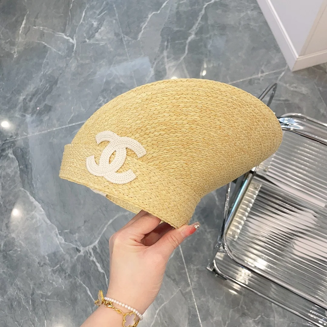샤넬 라피아 더블 C 자수 헤드밴드 모자 상세 이미지 8