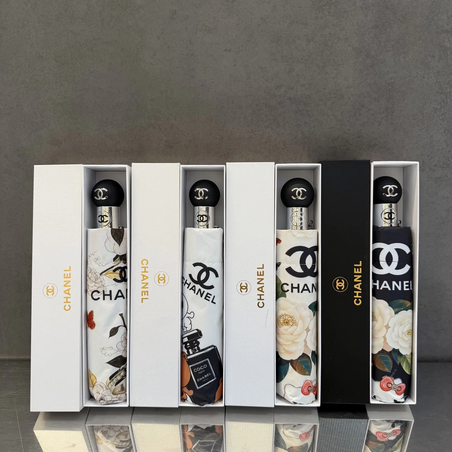 샤넬 삼단 자동 접이식 우산 상세 이미지 9