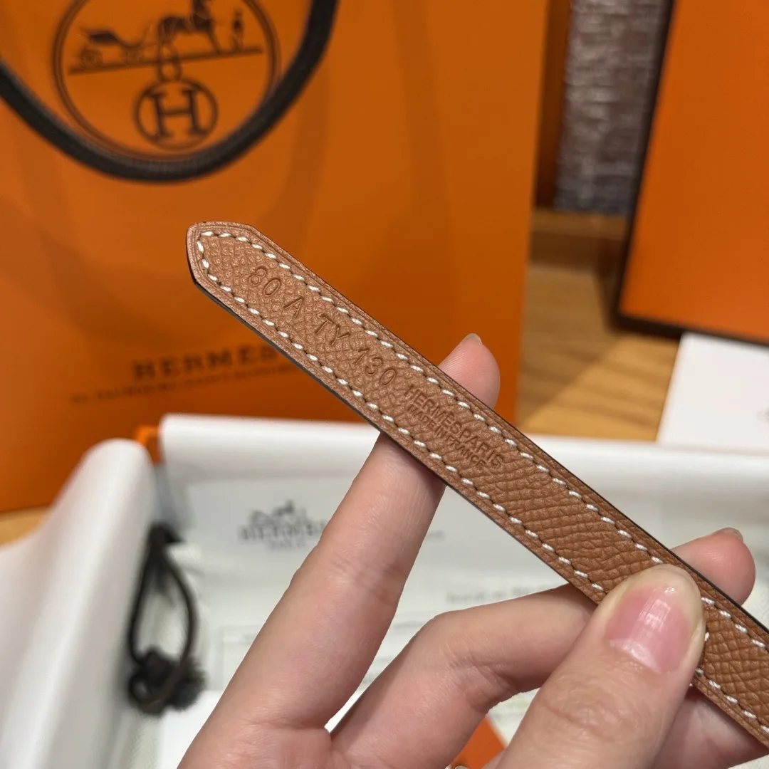 에르메스 H 버클 양면 가죽 벨트 상세 이미지 7