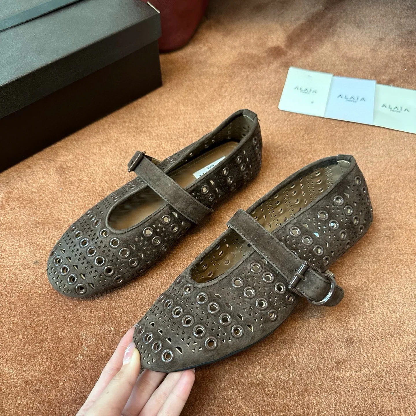 알라이아 짜임 발레슈즈 상세 이미지 2