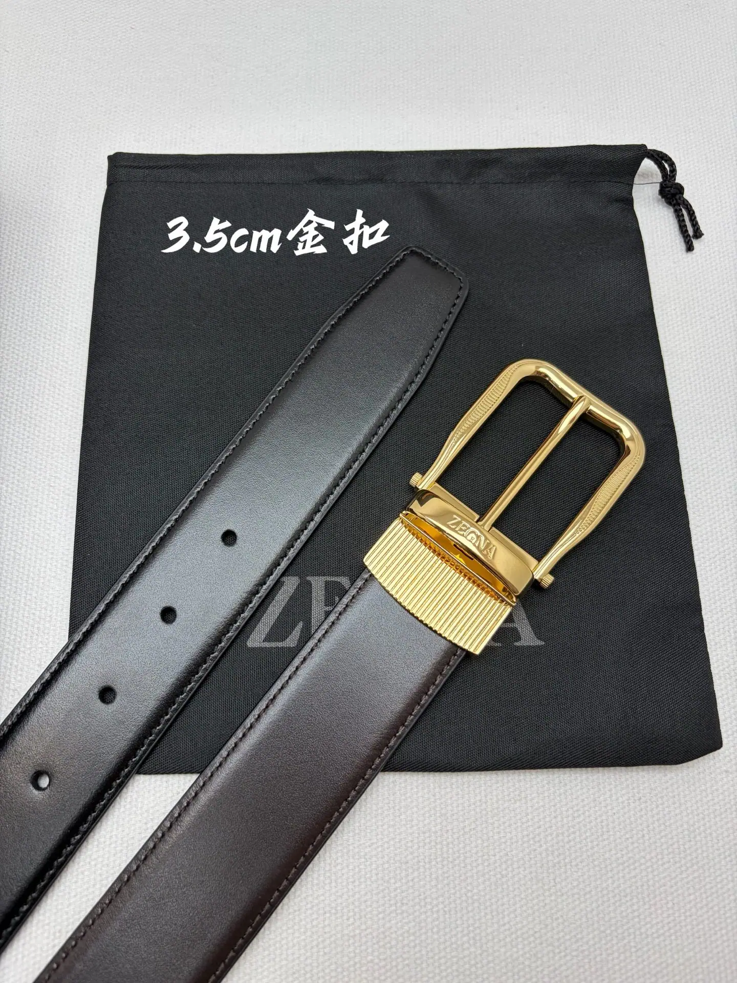 제냐 송아지가죽 남성 벨트 상세 이미지 3