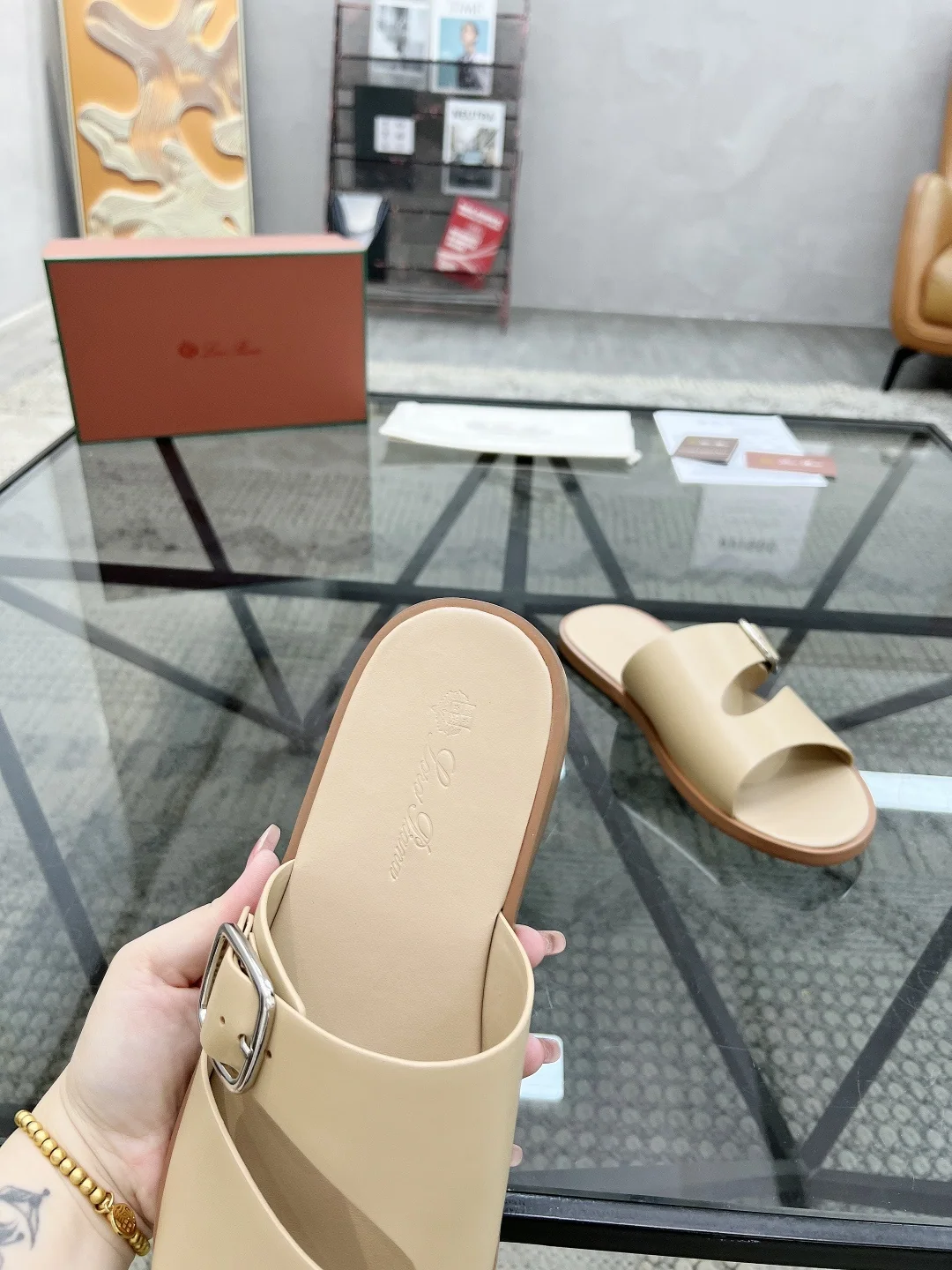 로로피아나 이탈리안 수입 소가죽 슬리퍼 상세 이미지 7