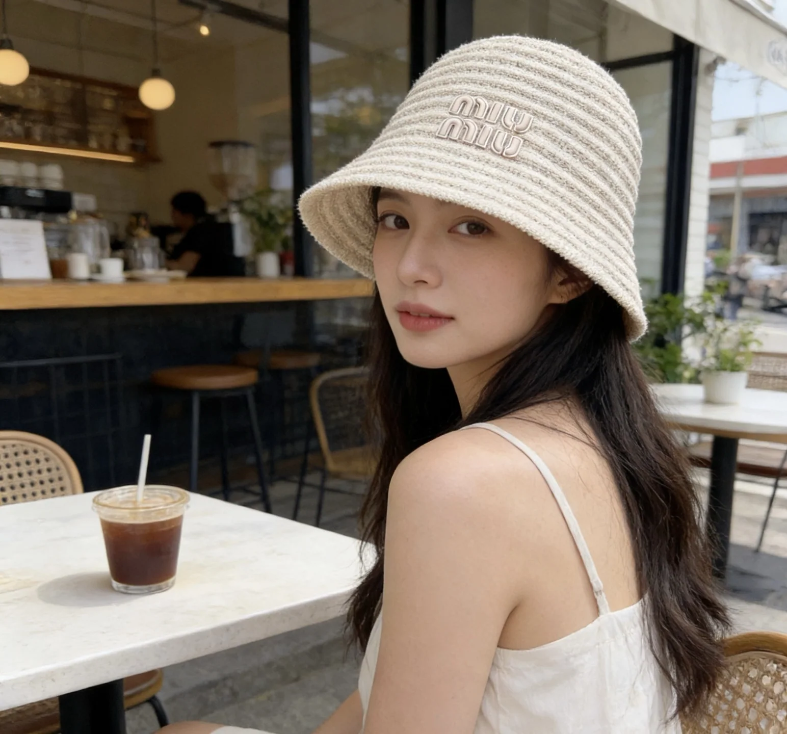 미우미우 모자 80787 Miu Miu Cap 상세 이미지 8