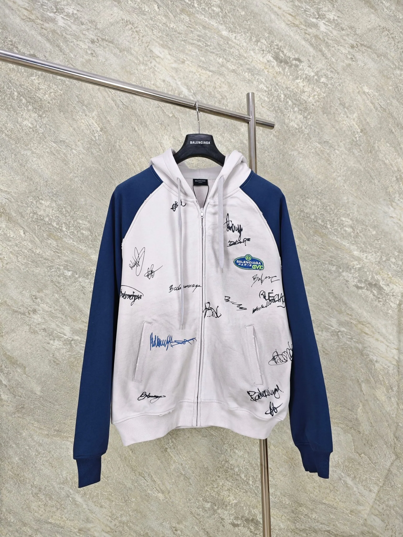 발렌시아가 그래피티 자수 후드티 남성 자켓 25 FW 25FW
