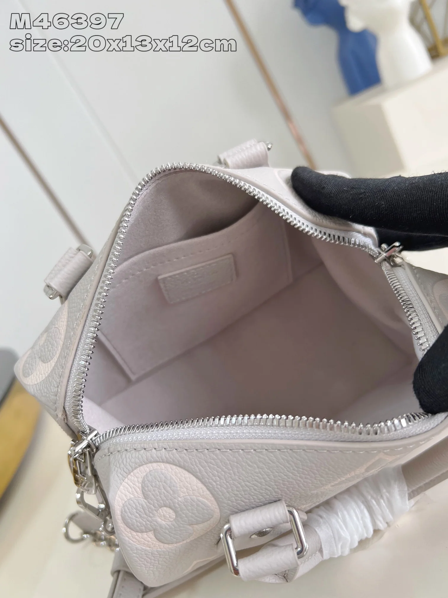 루이비통 M46397 퍼플 스피디 핸드백 모노그램 앙프렝뜨 상세 이미지 8