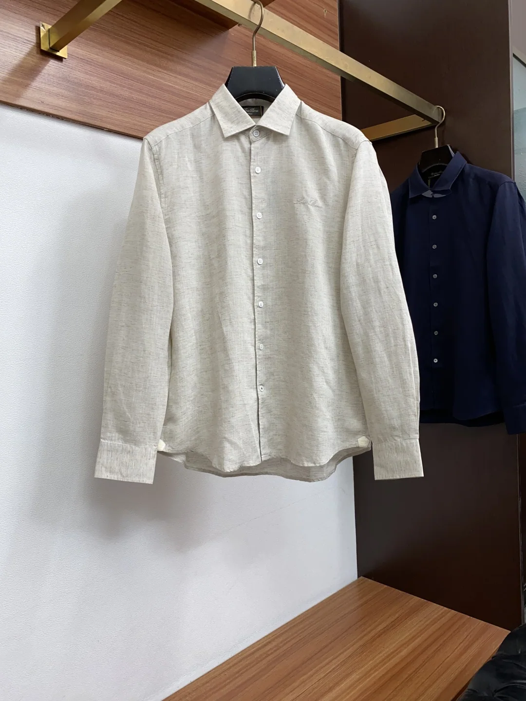 로로피아나 남성 린넨 긴팔 셔츠 상세 이미지 1