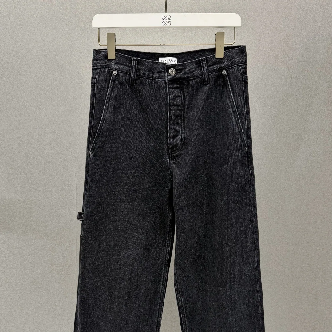 로에베 워시드 데님 레귤러핏 남성 바지 상세 이미지 3