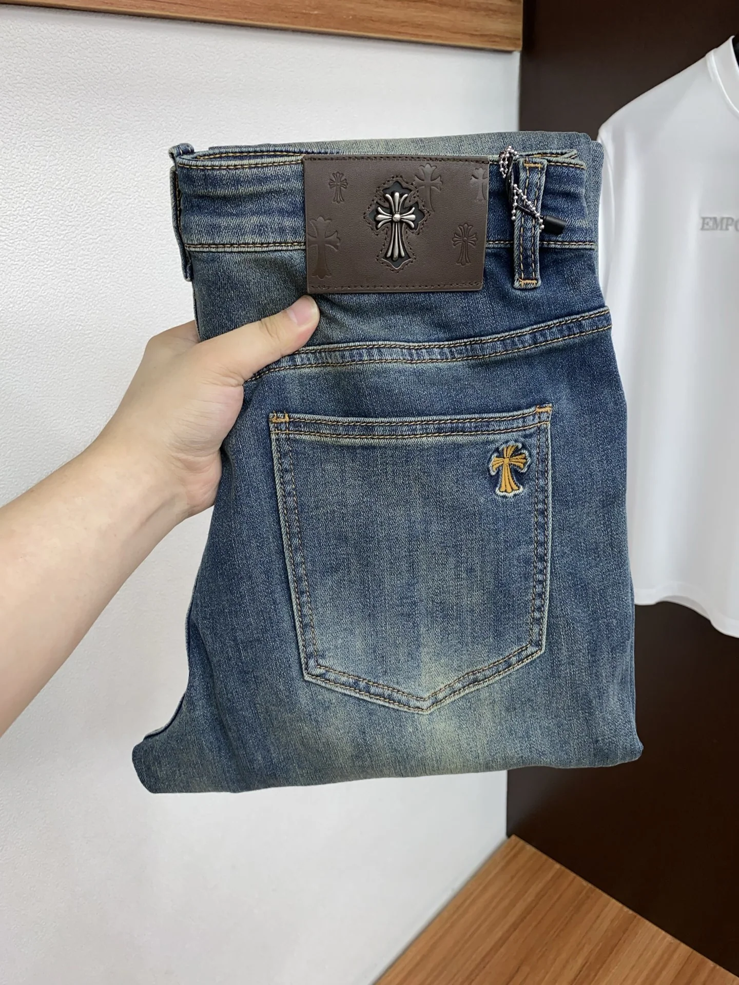 크롬하츠 데님 청바지 상세 이미지 1