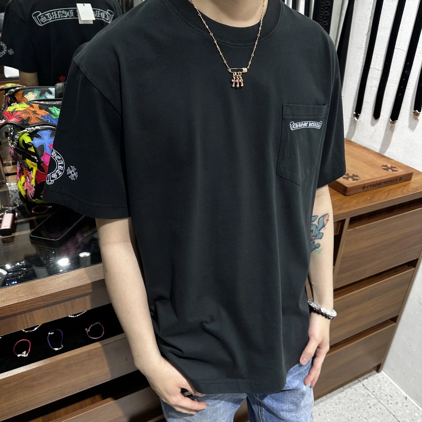 크롬하츠 팬텀 크로스 반팔 티셔츠 상세 이미지 8