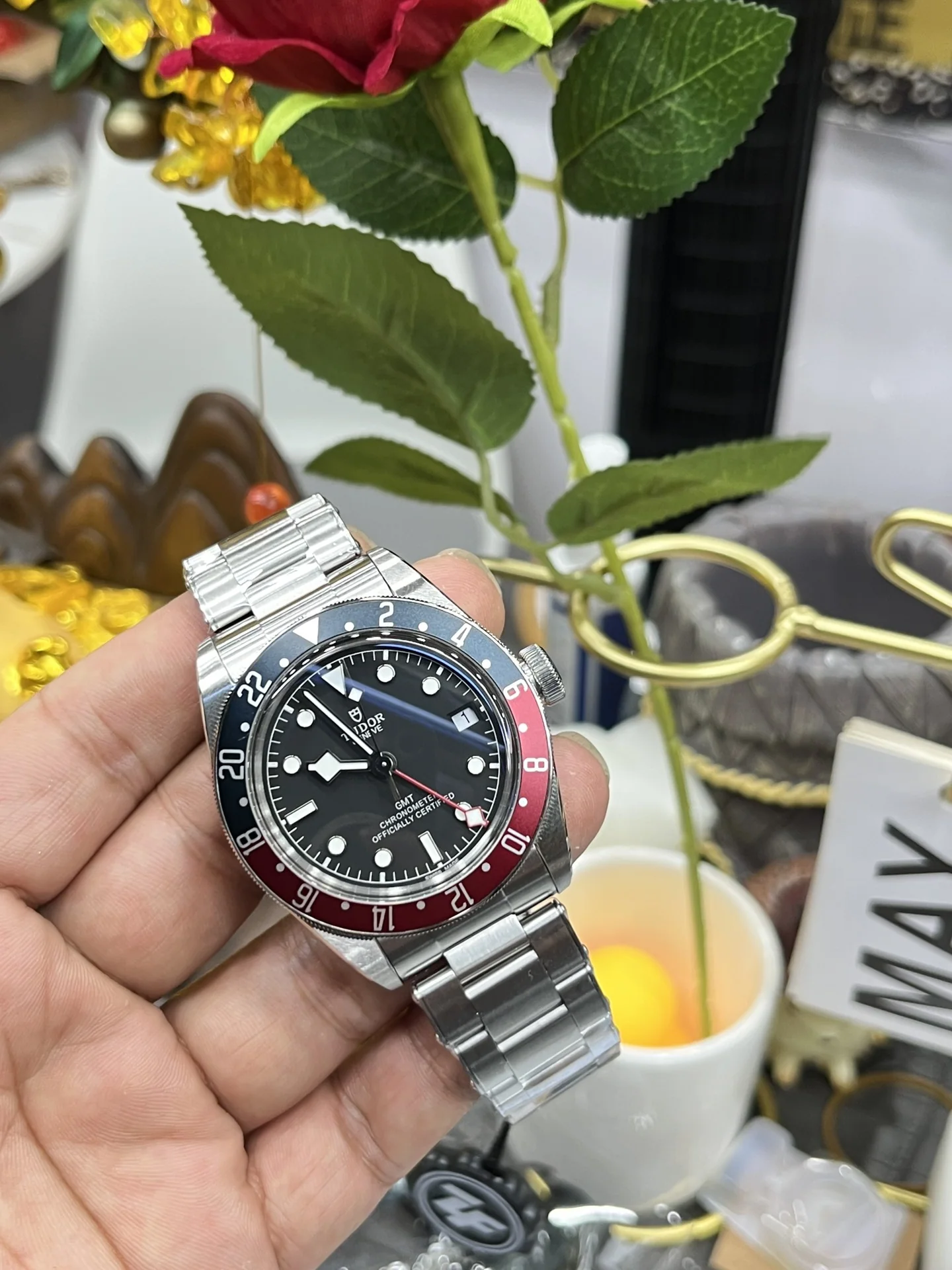 튜더 블랙베이 GMT 레드 블루 베젤 ZF 공장 2836 오토매틱 남성 시계 레플리카 45587 Tudor 상세 이미지 9