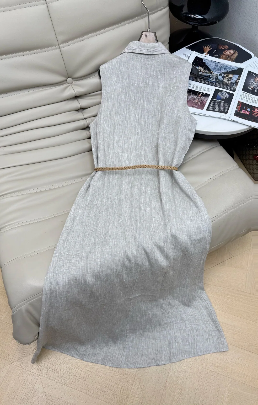 브루넬로쿠치넬리 린넨 노슬리브 벨트 원피스 상세 이미지 7