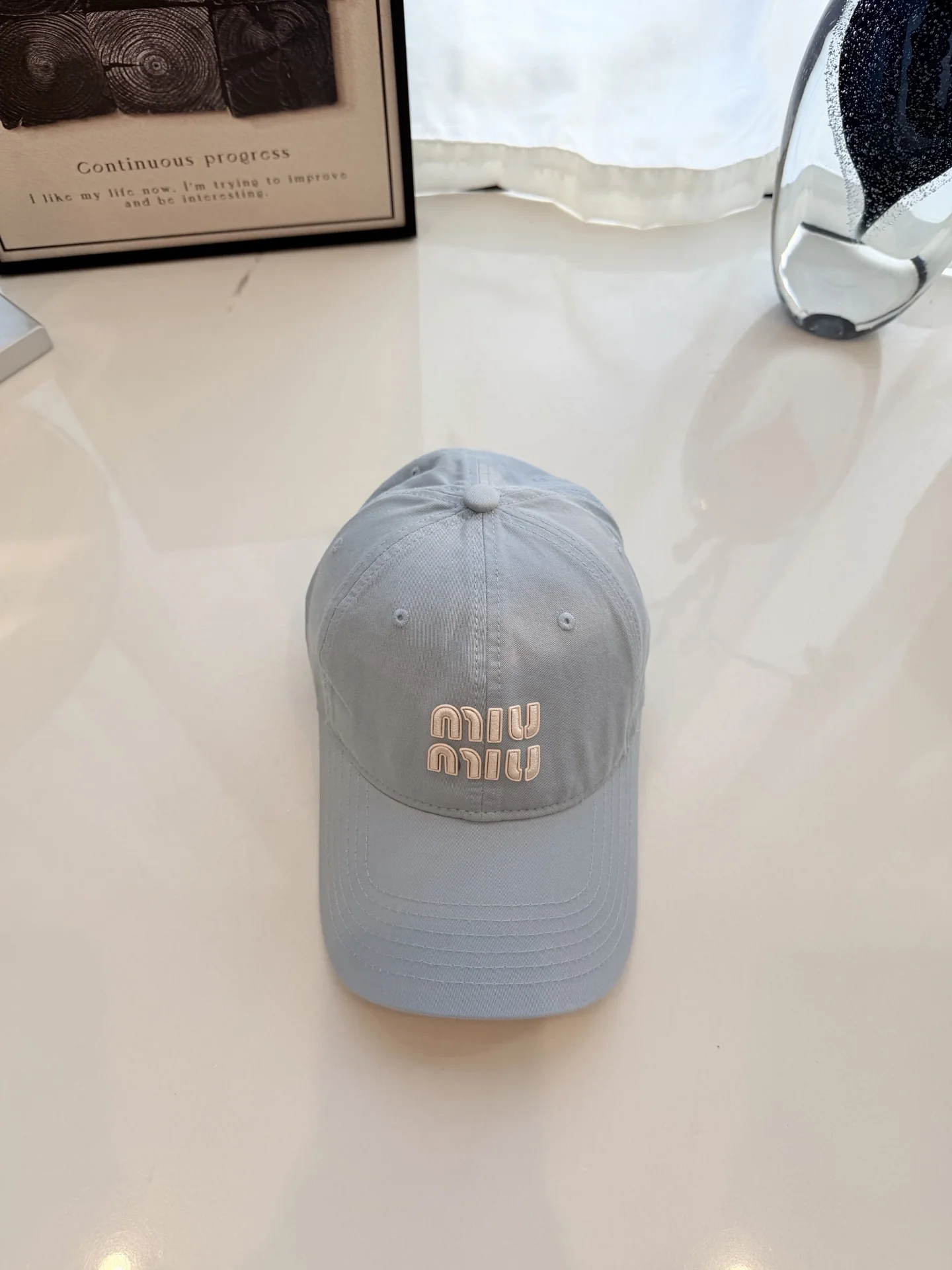 미우미우 컬러풀 코튼 베이스볼 캡 상세 이미지 1