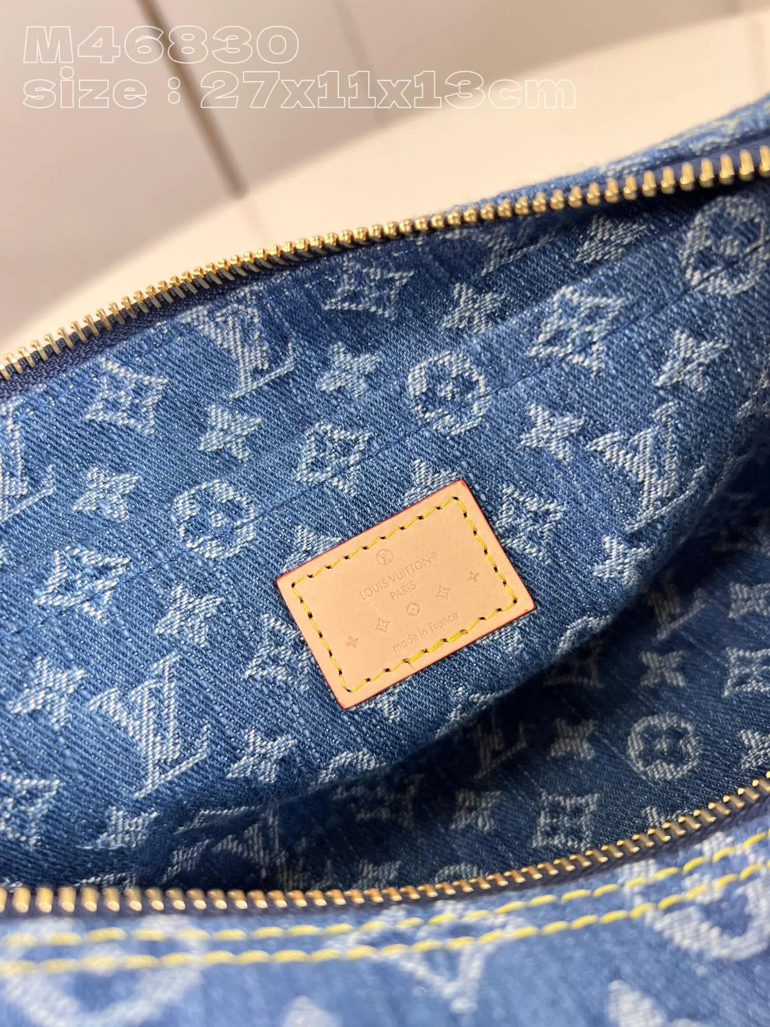 루이비통 파피용 모노그램 데님 핸드백 M46830 상세 이미지 8