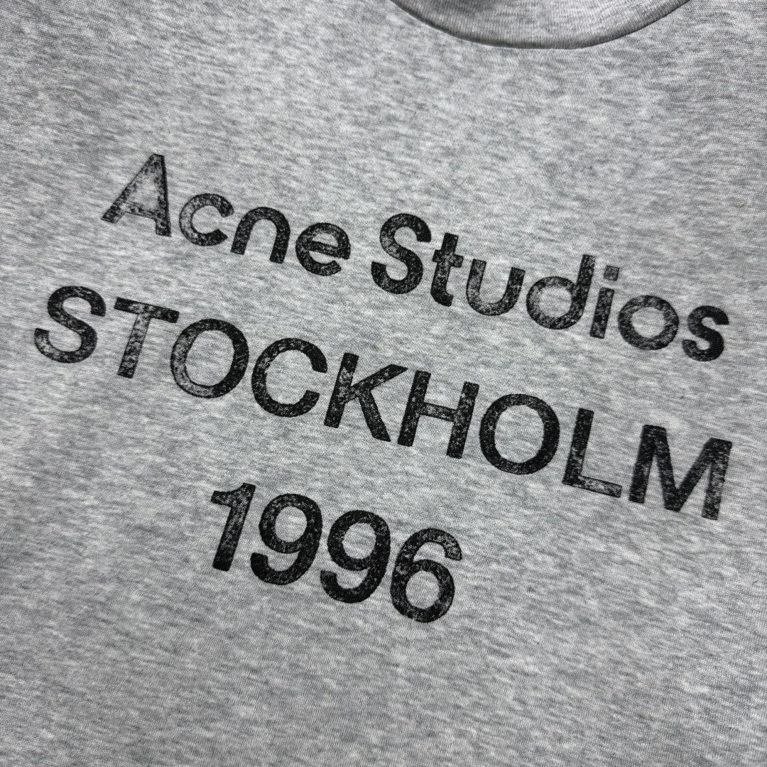 아크네스튜디오 아크네 로고 프린트 코튼 반팔 티셔츠 상세 이미지 8