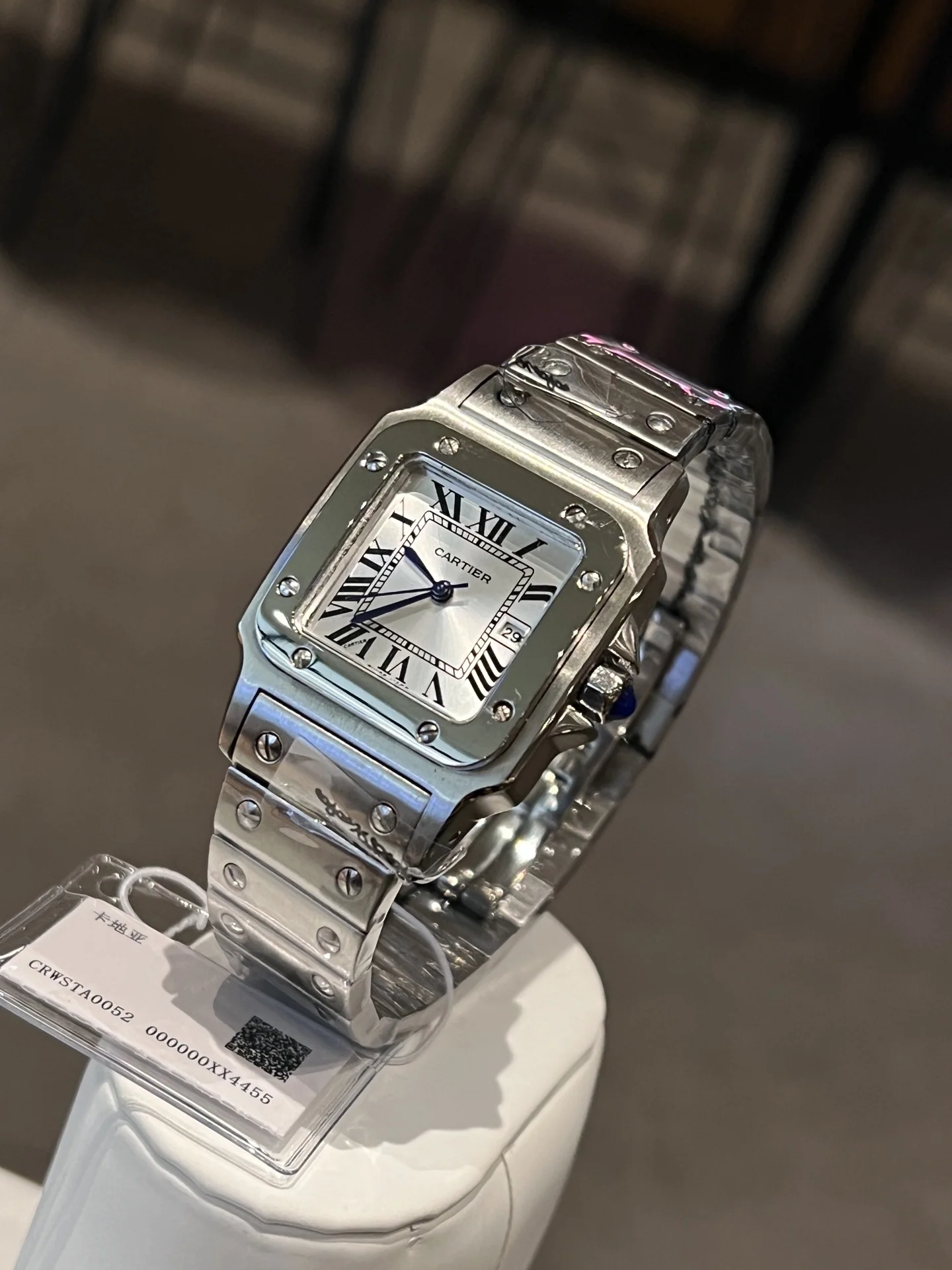 까르띠에 산토스 스크류클립 쿼츠 시계 상세 이미지 5