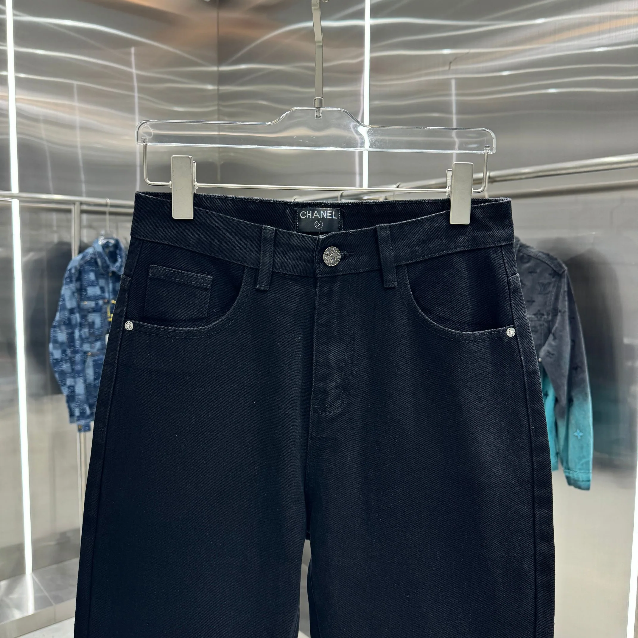 샤넬 로고 스트레이트 레그 바지 상세 이미지 6