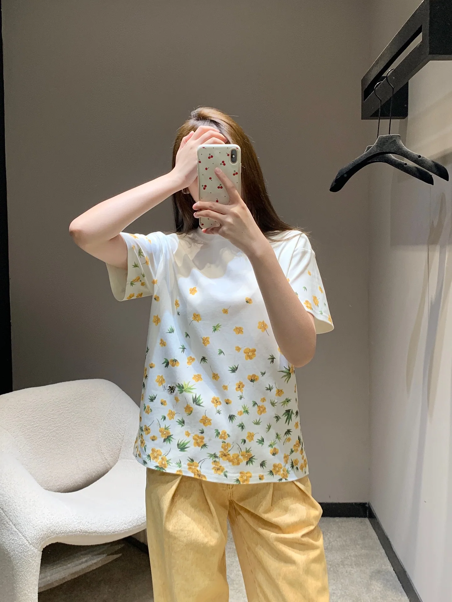 디올 꽃무늬 크루넥 반팔 티셔츠 26 SS 상세 이미지 3