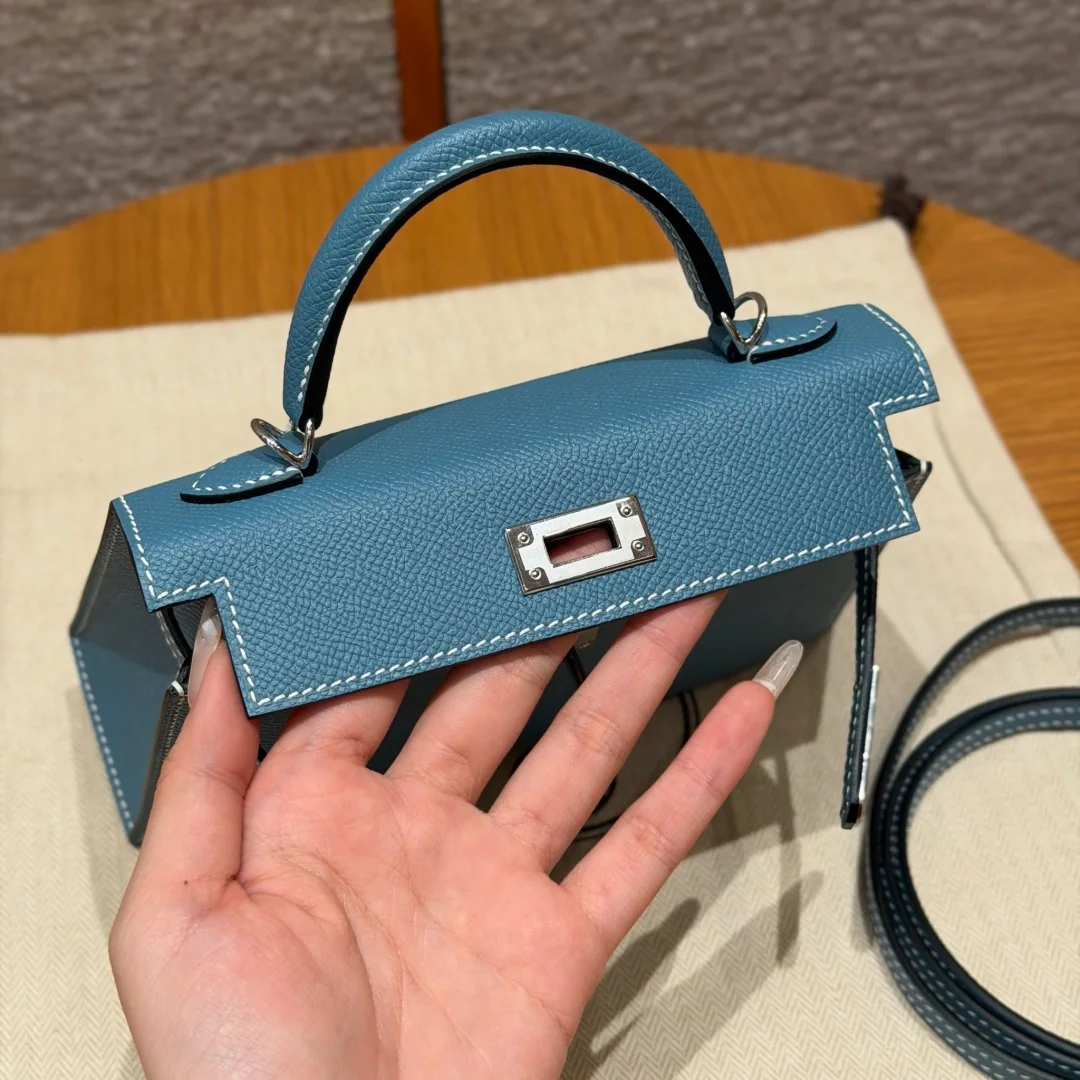 에르메스 켈리 미니 2 데님 블루 가방 상세 이미지 4