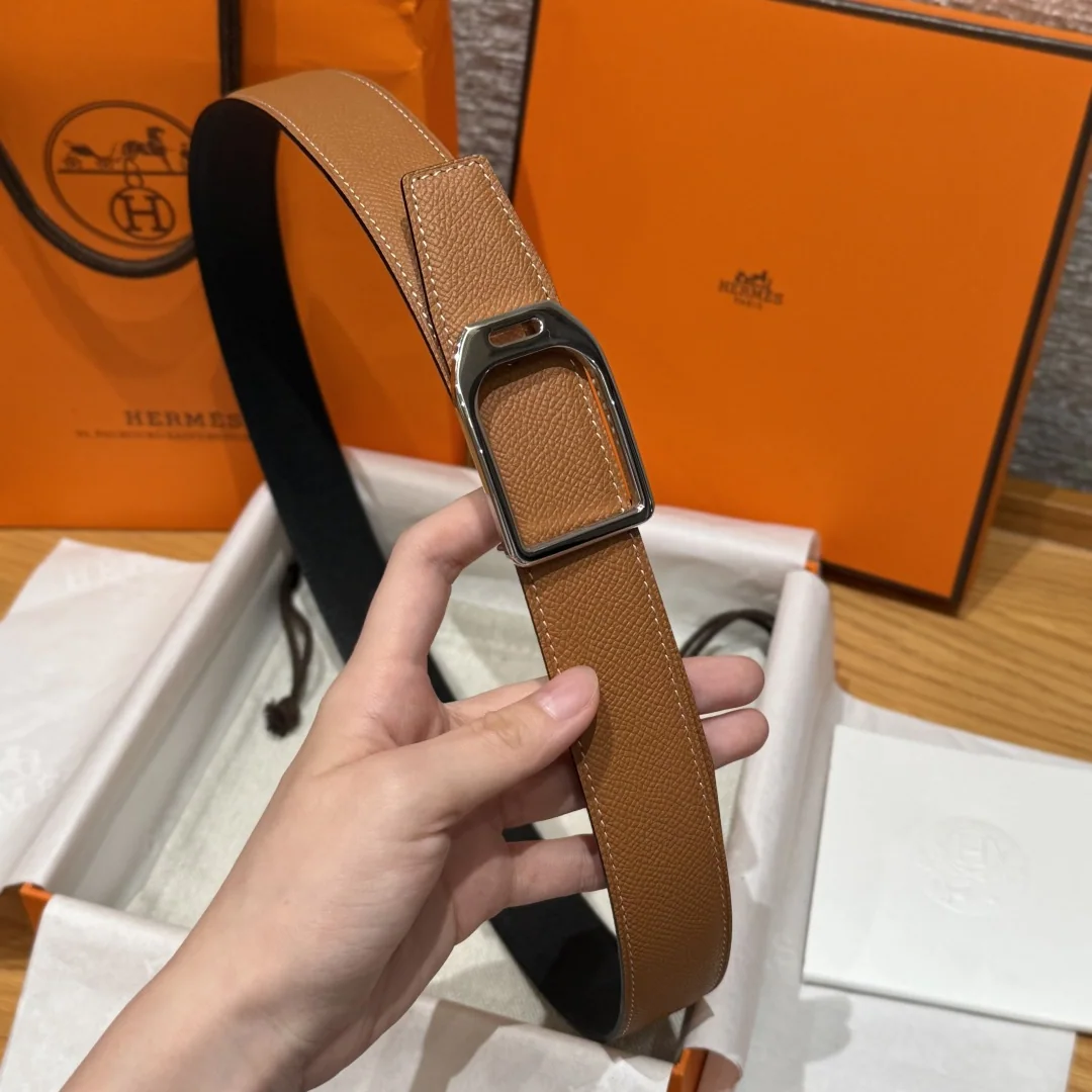 에르메스 조키 버클 엡솜 가죽 벨트 상세 이미지 4