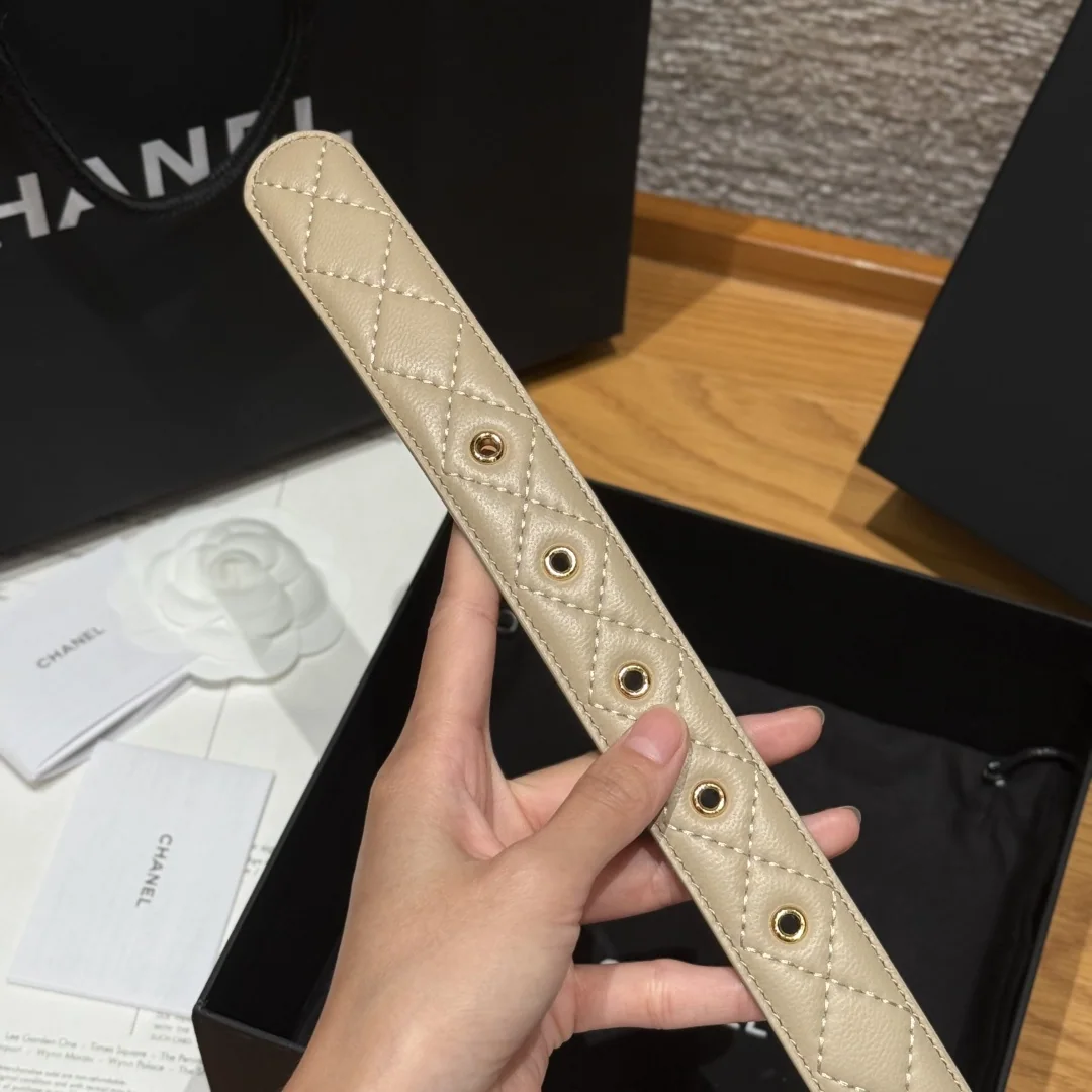 샤넬 램스킨 더블 C 메탈 로고 벨트 상세 이미지 7