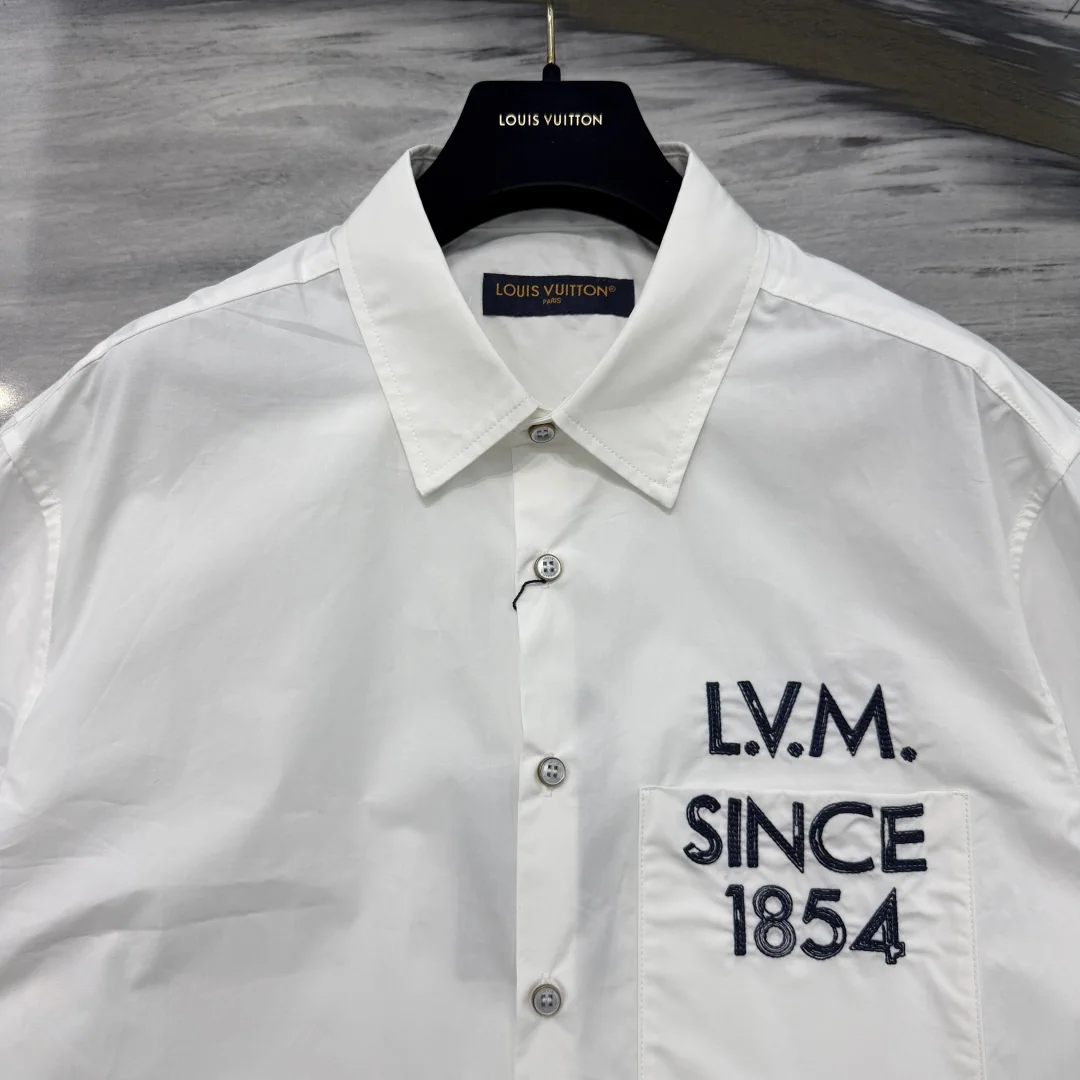 루이비통 LV 로고 코튼 긴팔 셔츠 상세 이미지 5