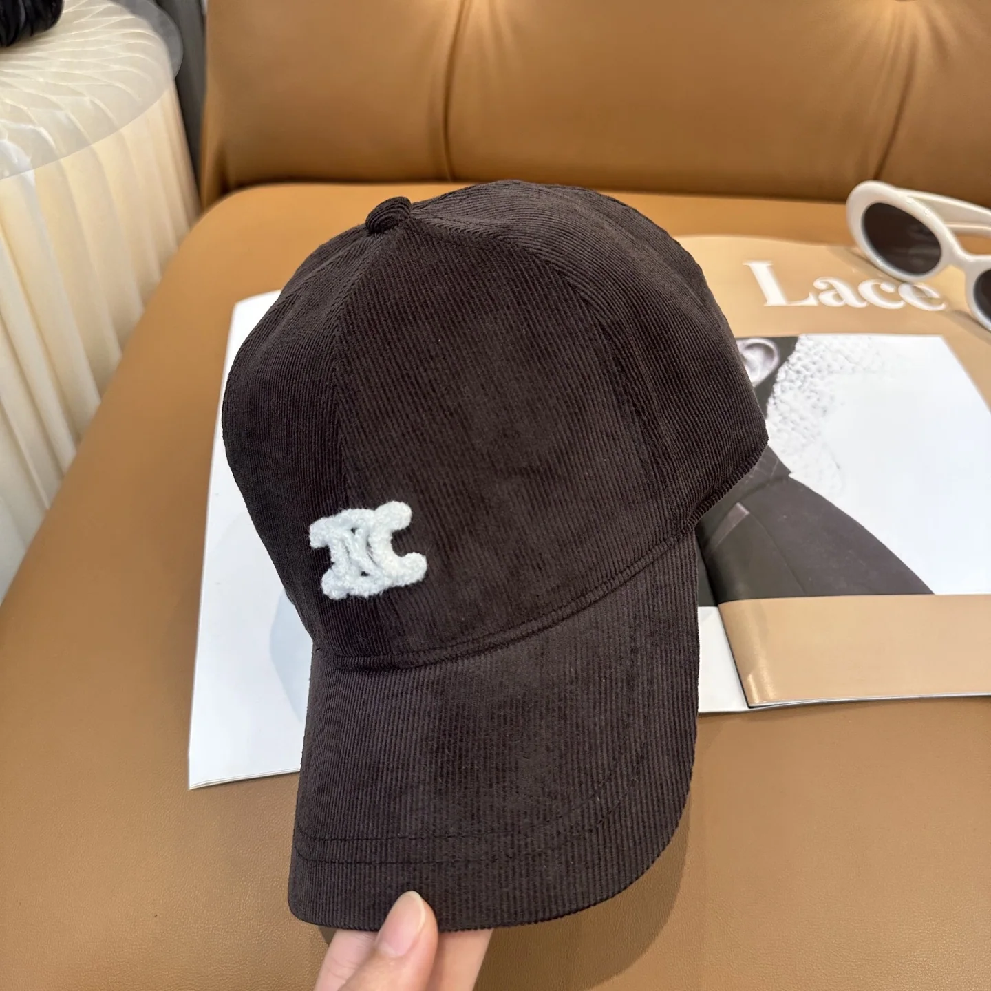 셀린느 코듀로이 자수 베이스볼 모자 상세 이미지 2