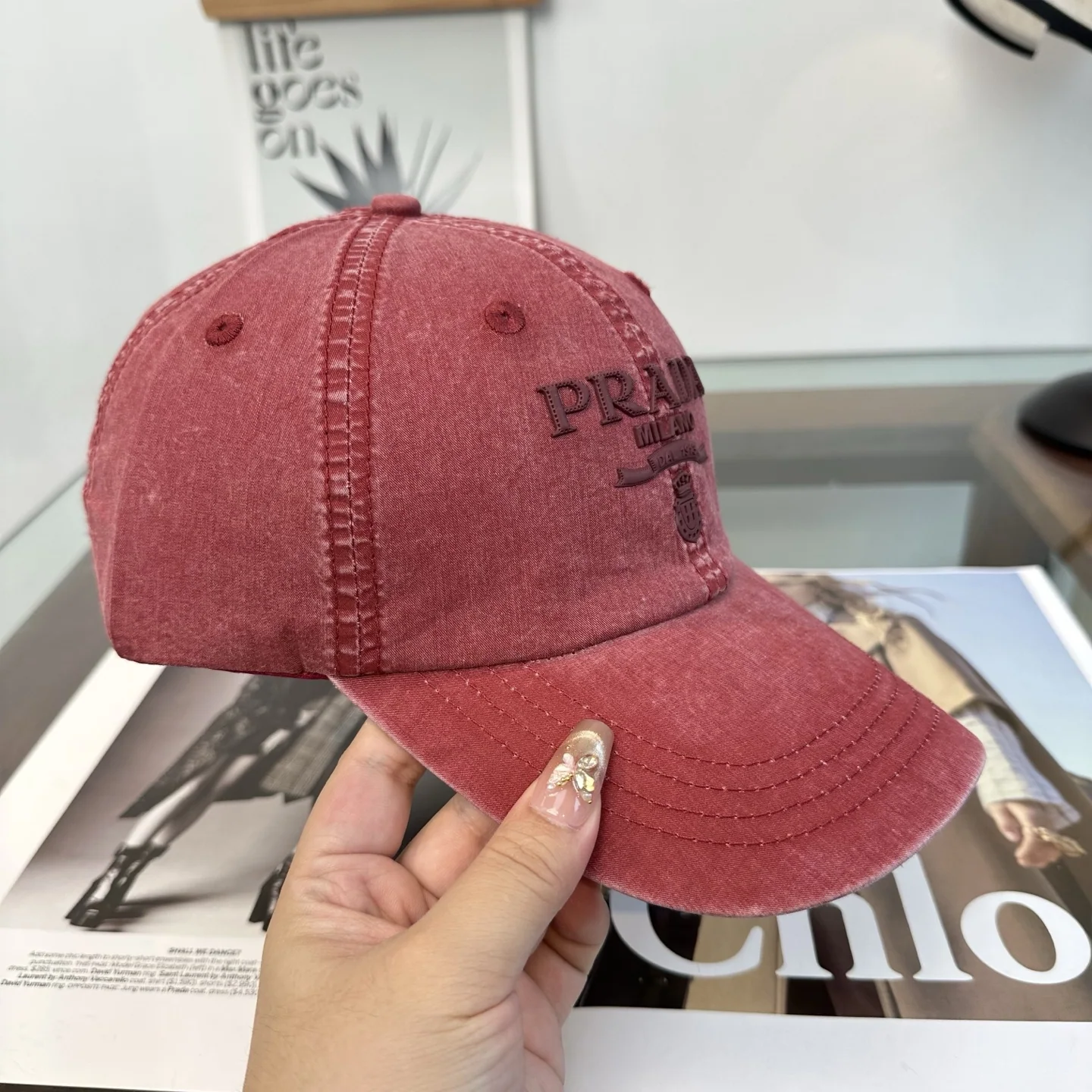 프라다 베이스볼 캡 상세 이미지 6