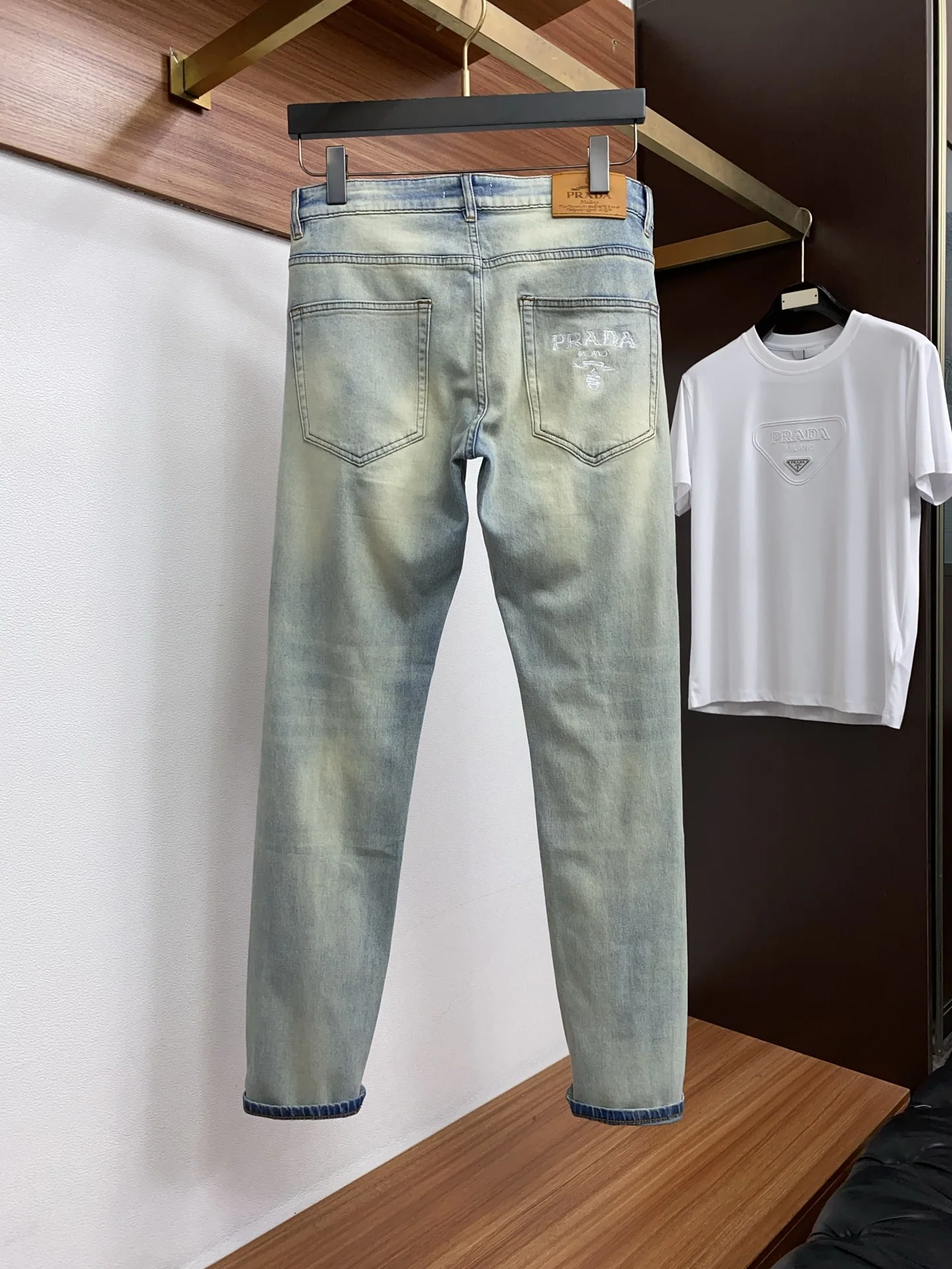 프라다 데님 청바지 남성 바지 상세 이미지 8