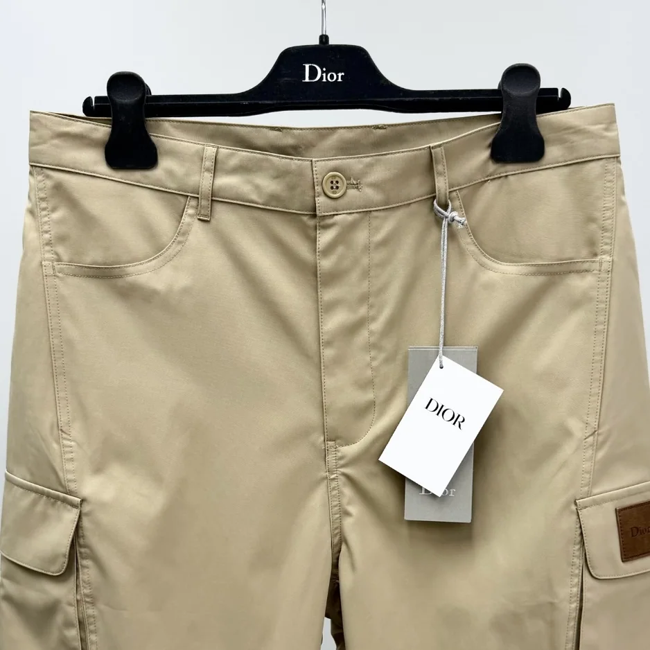 디올 남성 면 비스코스 카고 반바지 상세 이미지 3