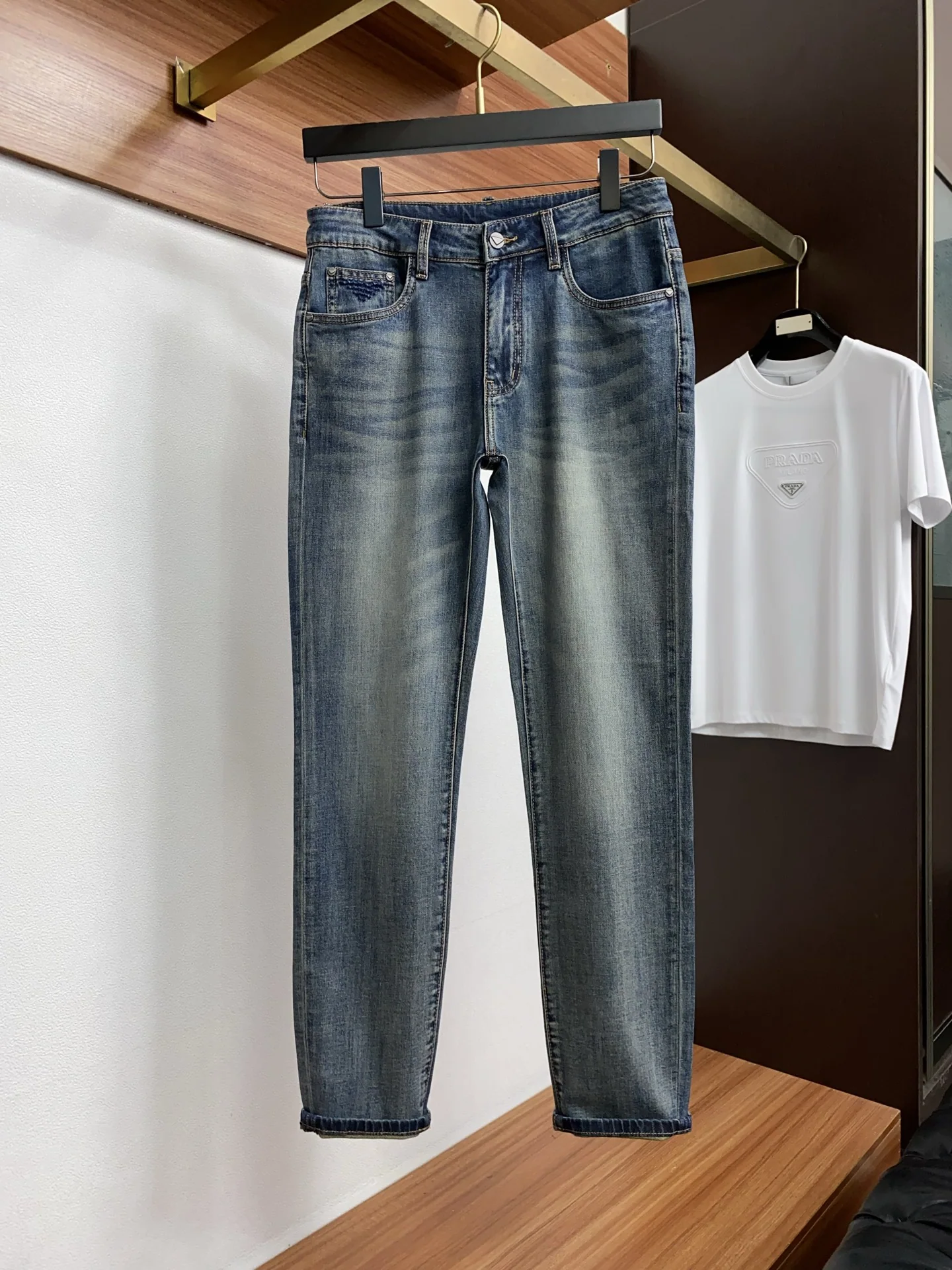 프라다 남성 데님 바지 상세 이미지 2