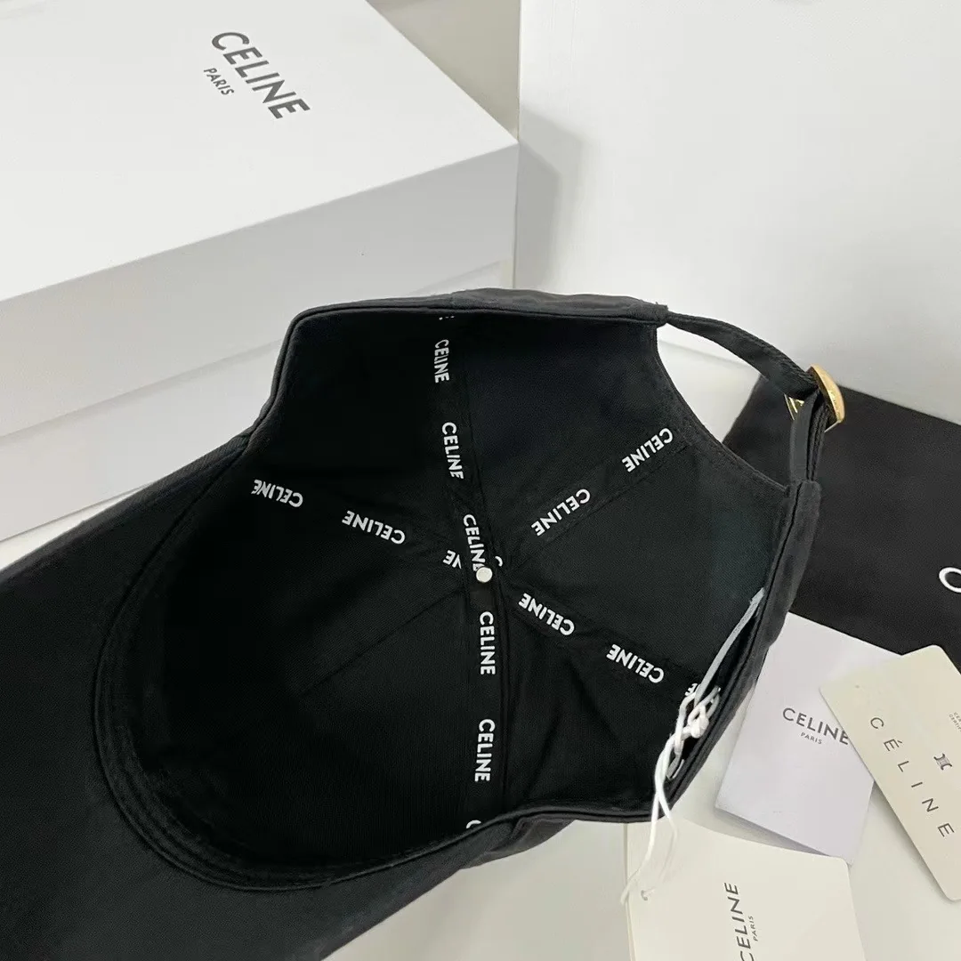 셀린느 로고 자수 코튼 베이스볼 모자 상세 이미지 8