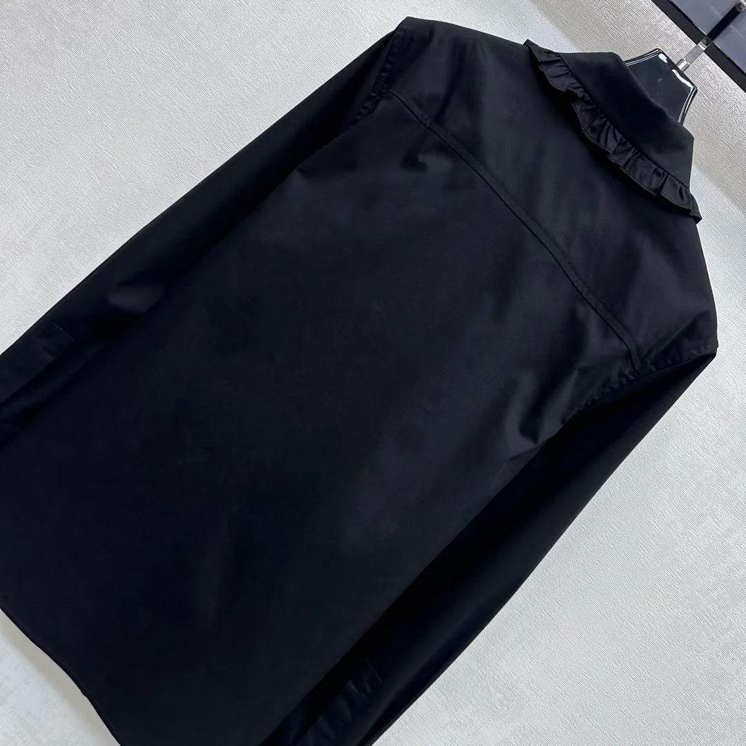 생로랑 러플 카라 버튼 셔츠 상세 이미지 7