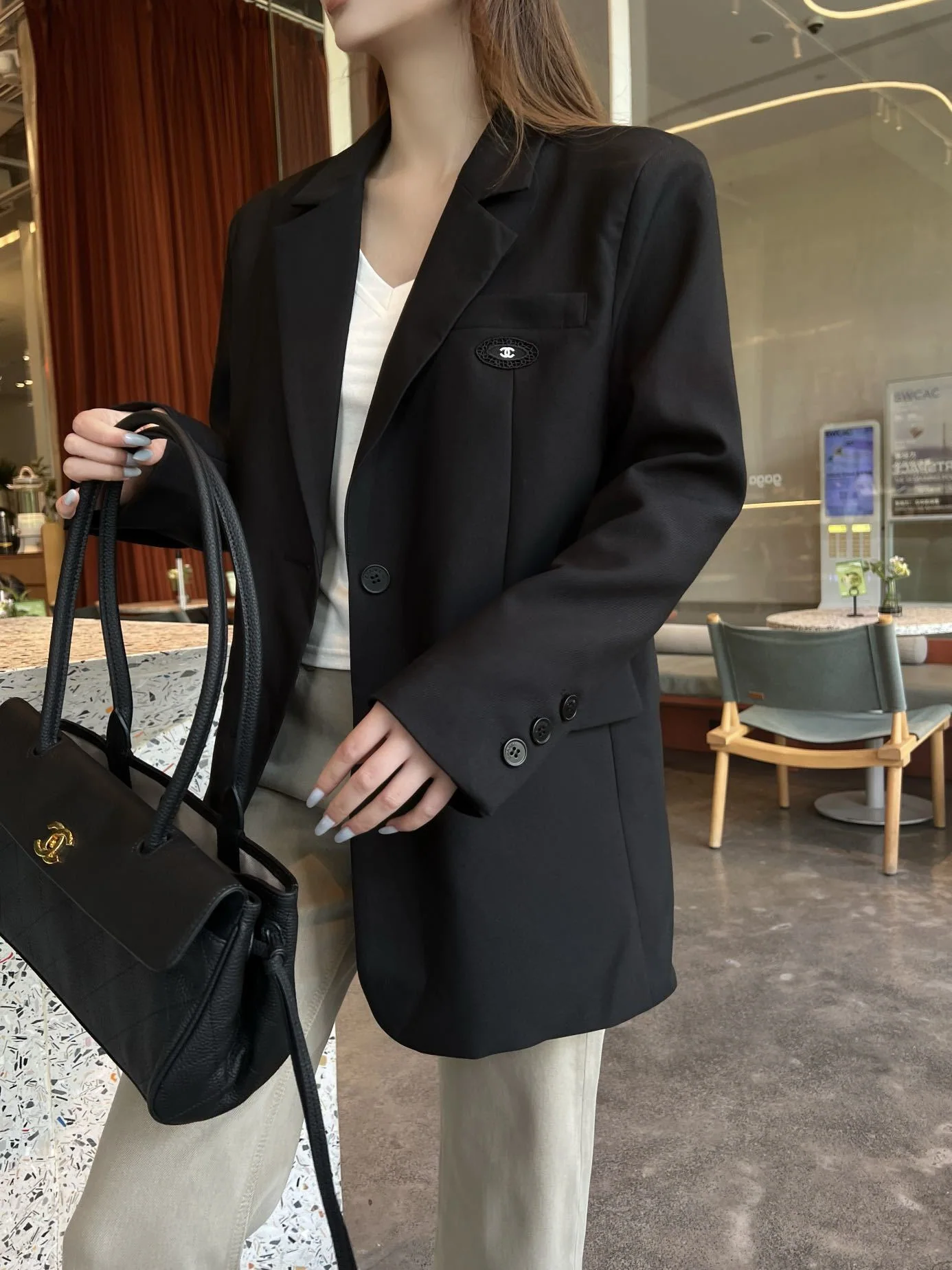 샤넬 심플 수트 여성 자켓 157135