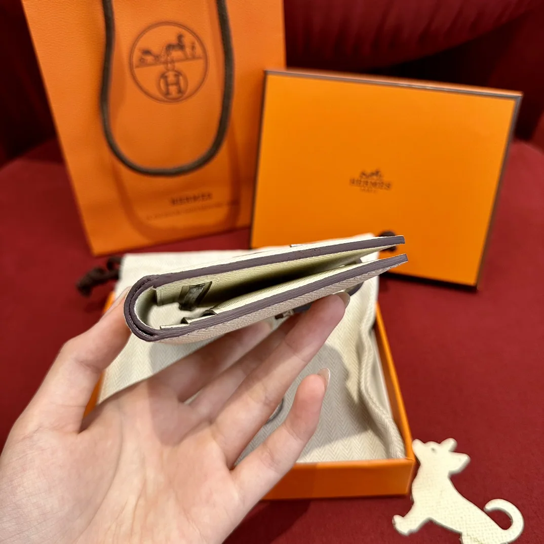 에르메스 엡솜 은장 잠금 짧은 악어 무늬 지갑 상세 이미지 4