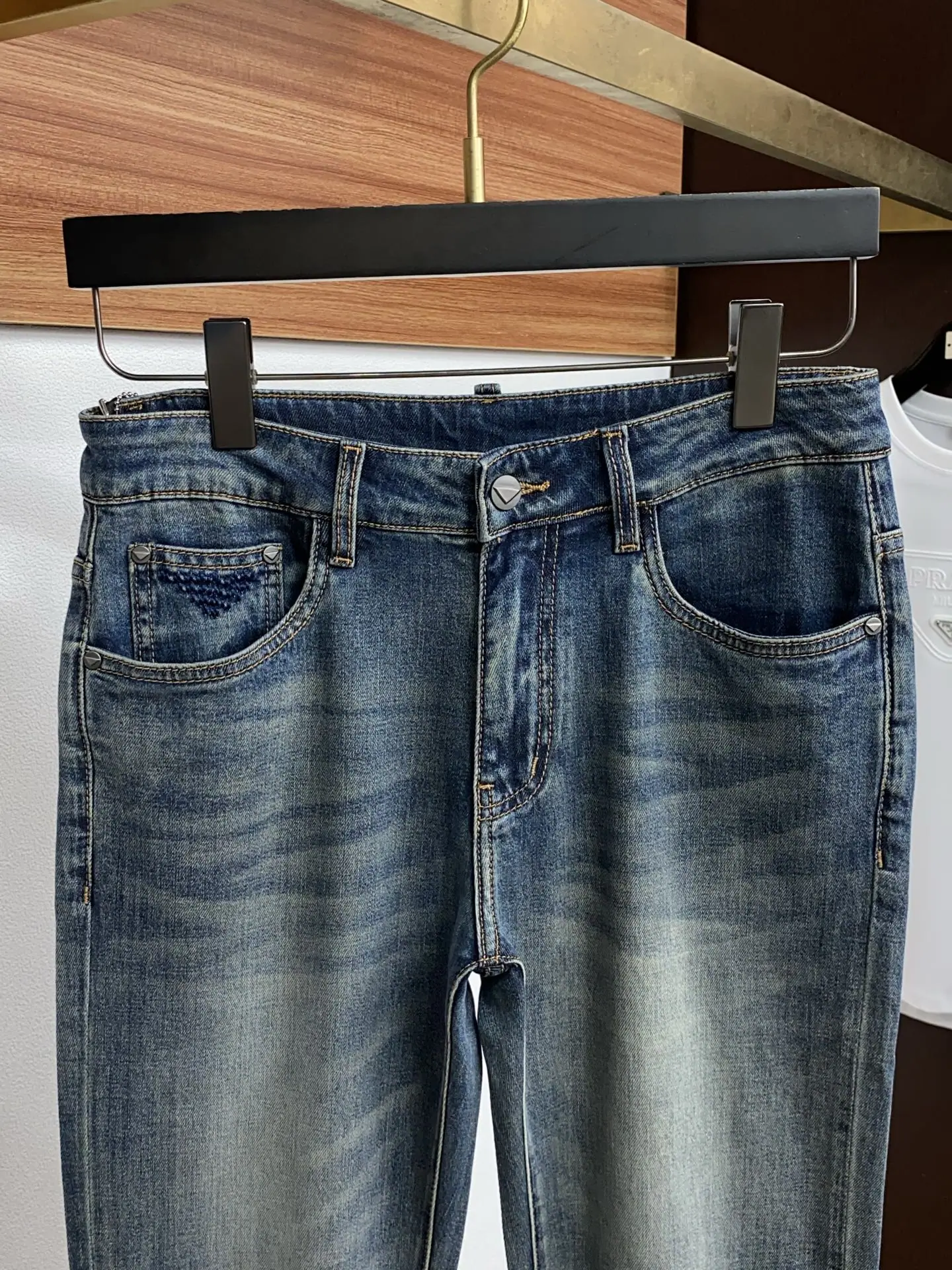프라다 남성 데님 바지 상세 이미지 3