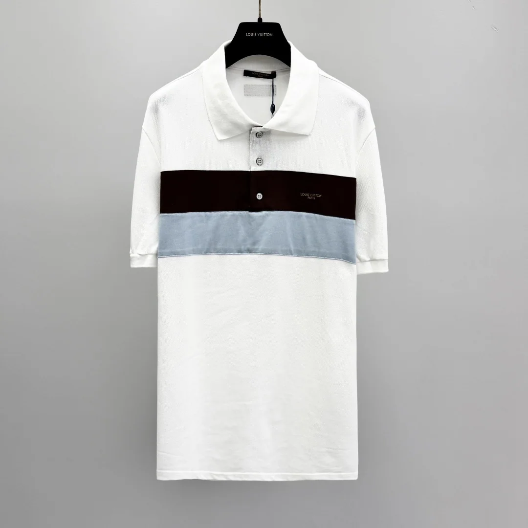루이비통 LV 로고 코튼 반팔 폴로셔츠 상세 이미지 1