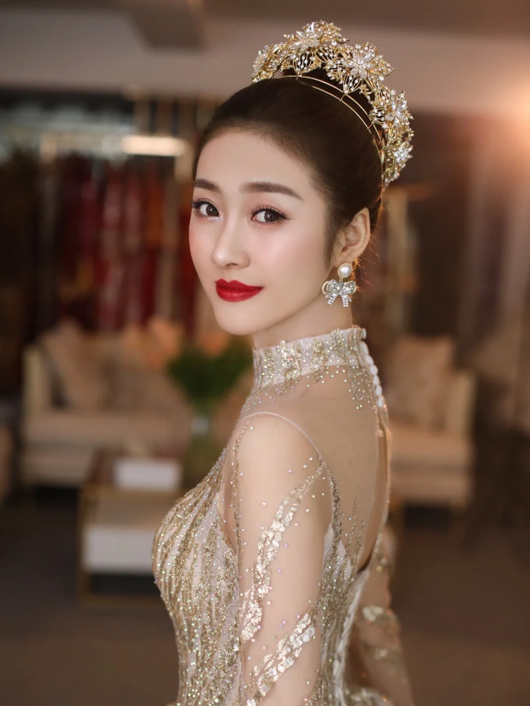 미우미우 리본 이어클립 귀걸이 상세 이미지 1