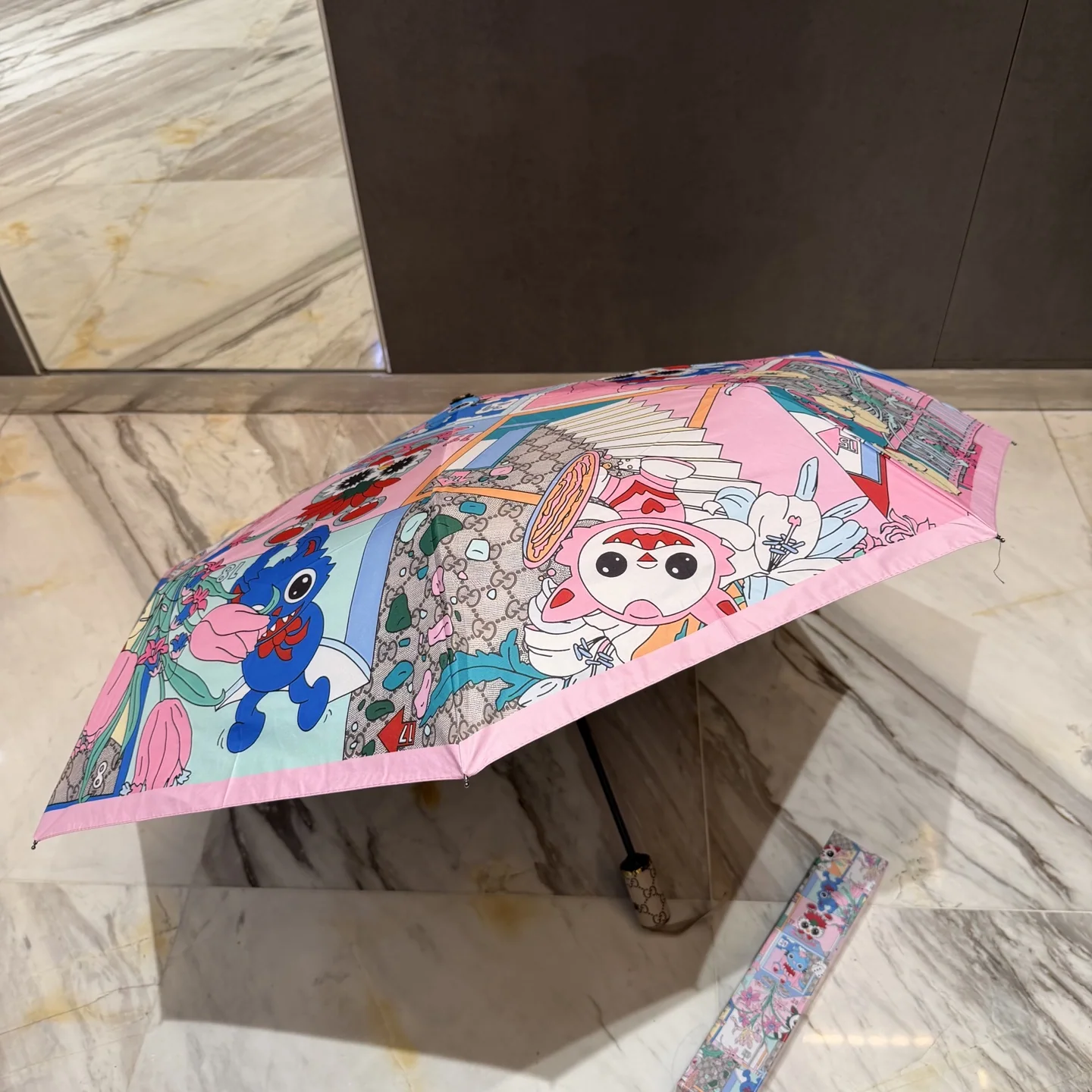 구찌 삼단 접이식 자동 우산 상세 이미지 8