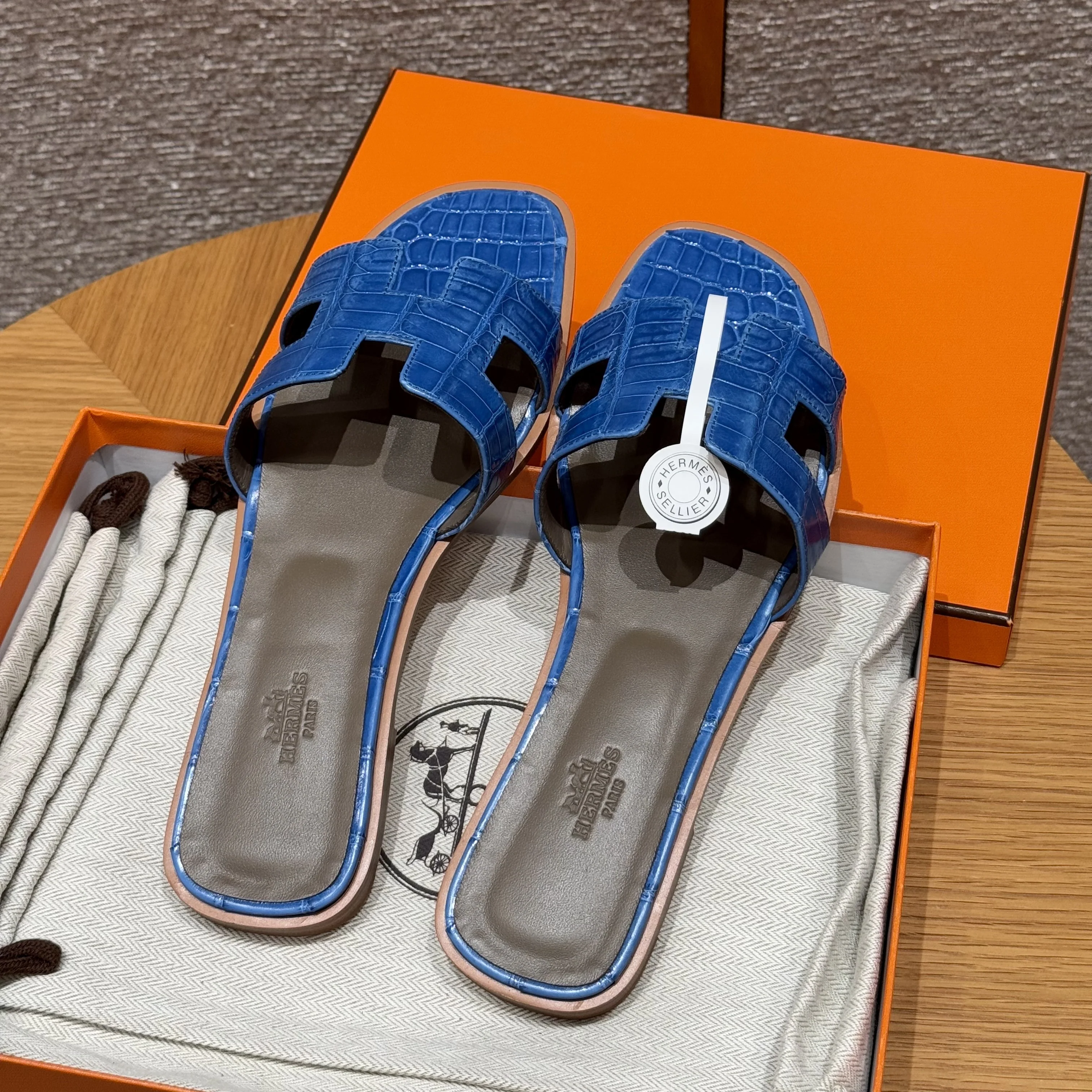 에르메스 오란 악어가죽 샌들 상세 이미지 13