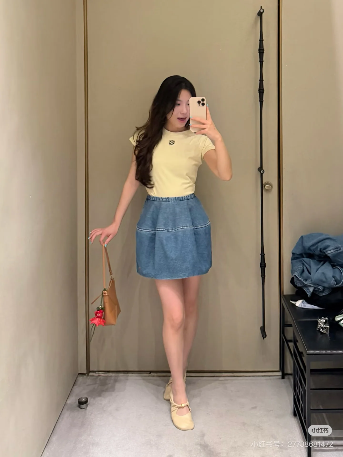 로에베 벌룬 데님 스커트 상세 이미지 3